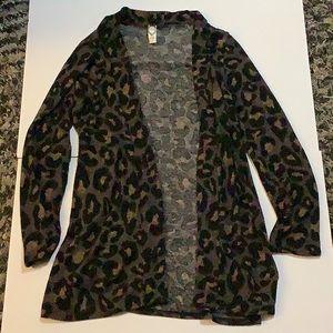 Honeyme Leopard Print Cardigan Women’s Sz Small 📦M9